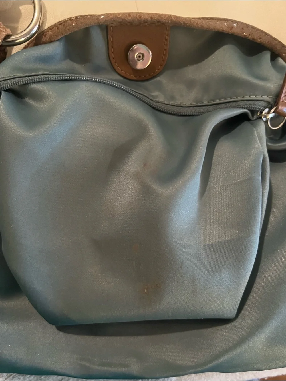 Coach Penelope Turnlock Crossbody Cream w/ Brown Snakeskin